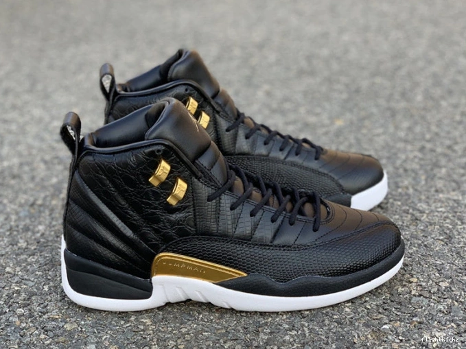 Black 'Reptile' Air Metallic Gold-White 12 AO6068-007 Jordan Retro 0801